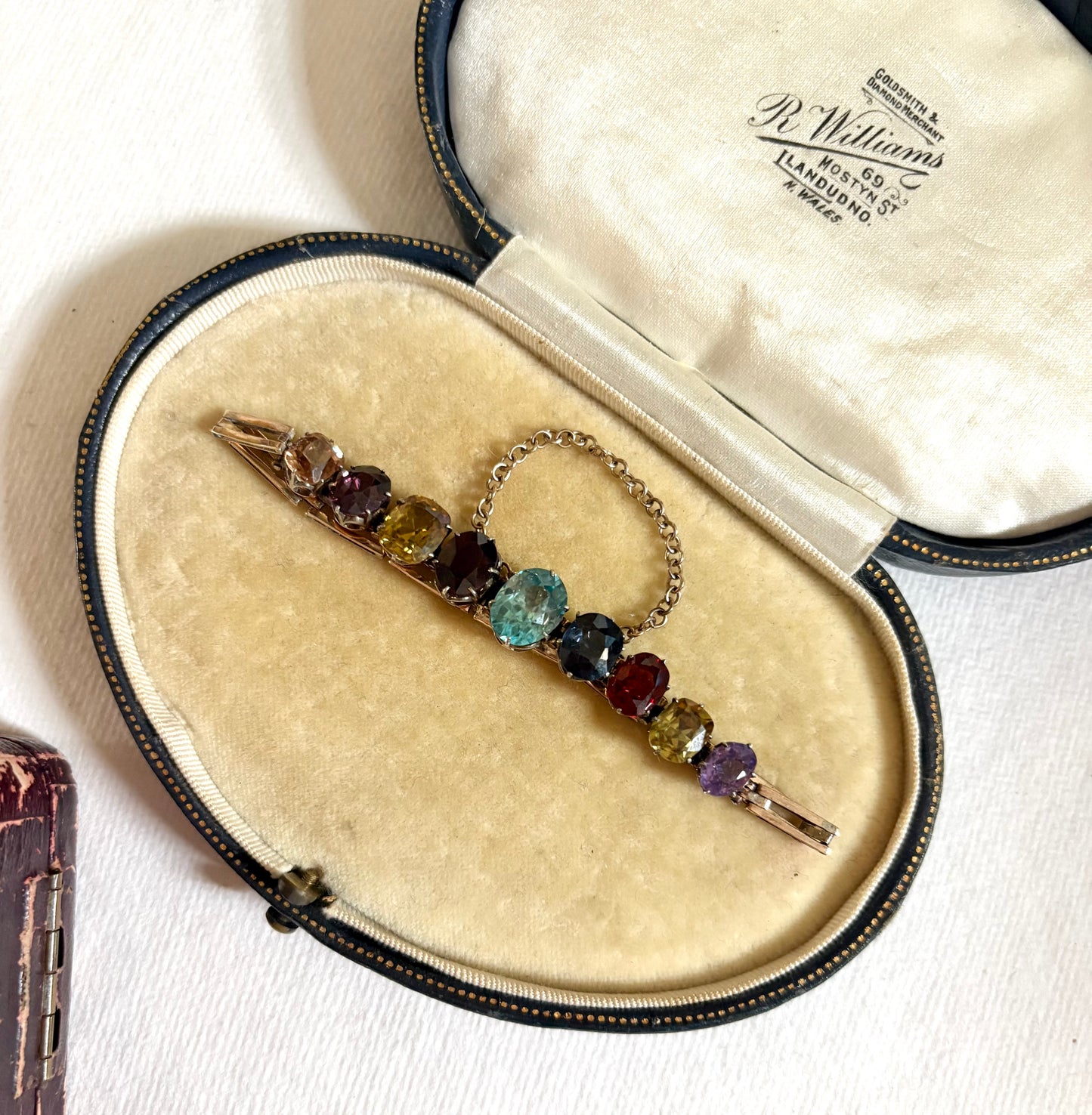 Vintage mid 20th century ‘harlequin’ style gem-set bracelet