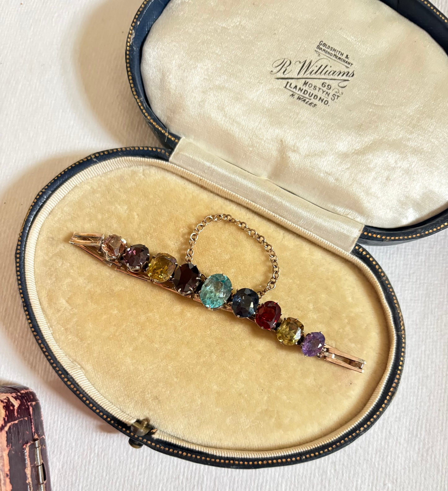 Vintage mid 20th century ‘harlequin’ style gem-set bracelet