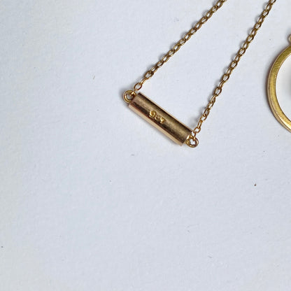 A very pretty antique early 20th century seed pearl and double drop  pendant, with chain