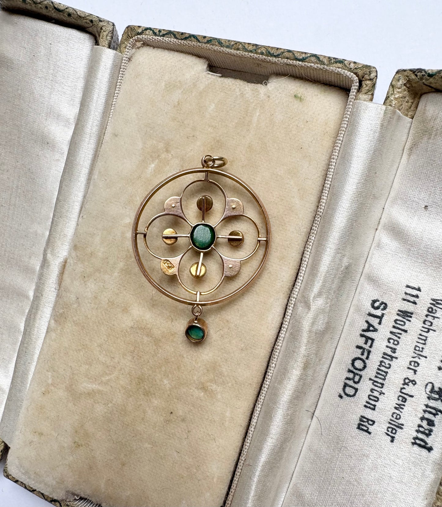 A very pretty antique early 20th century Edwardian split pearl and turquoise openwork floral pendant